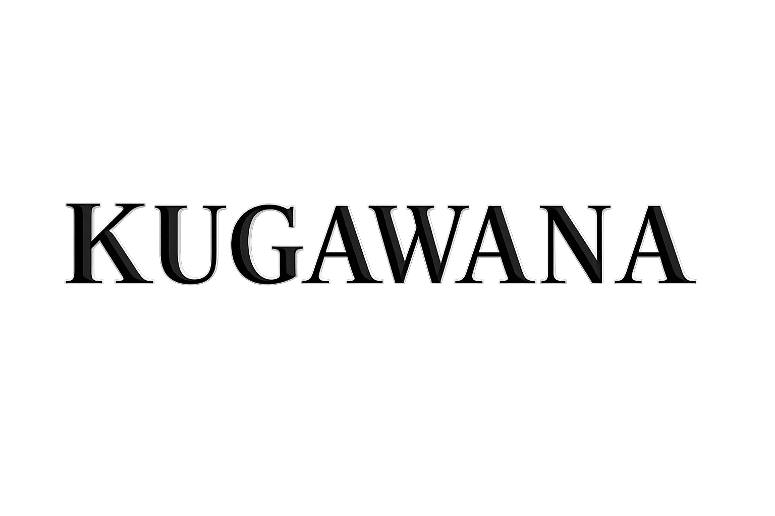 KUGAWANA logo – black typography on transparent background
