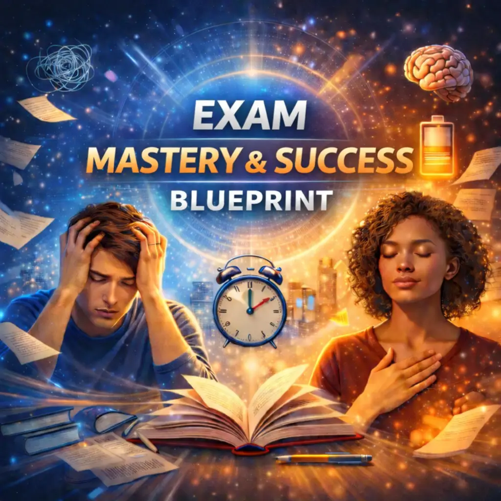 Student transforming exam stress into confidence and focus – Exam Mastery & Success Blueprint program